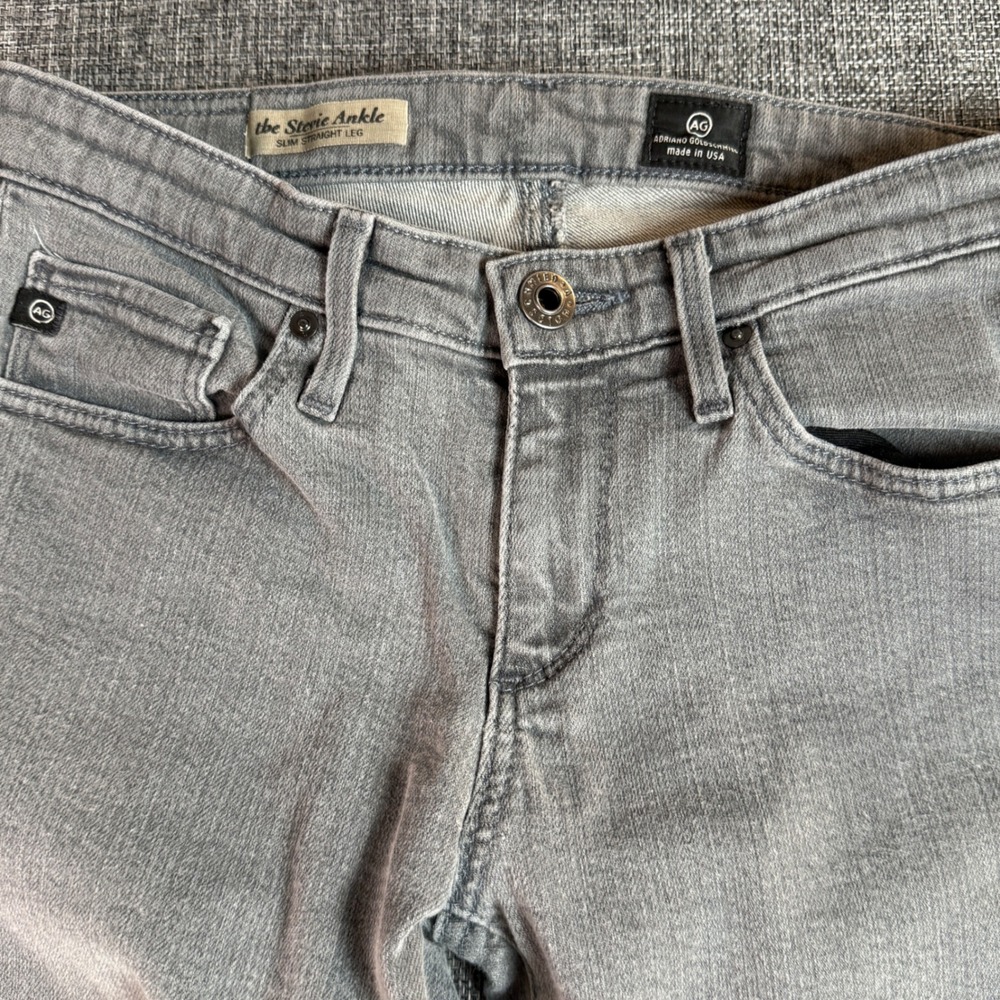 Women AG Adriano Goldschmied Jeans | Size 2-4 Waist 26 | Grey Slim Straight